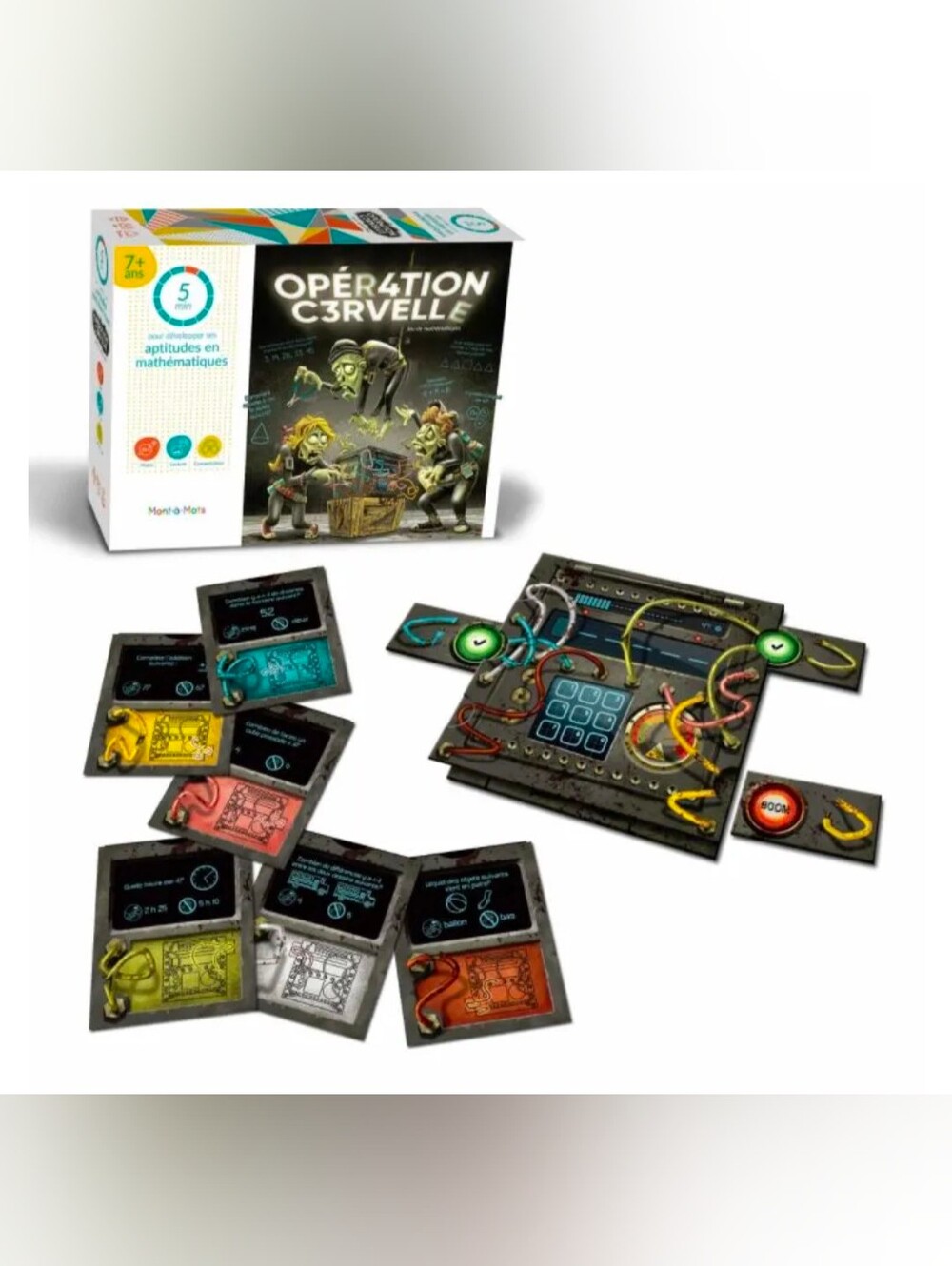 Opération Cervelle Educational Math Board Game - by Mont-à-Mots
